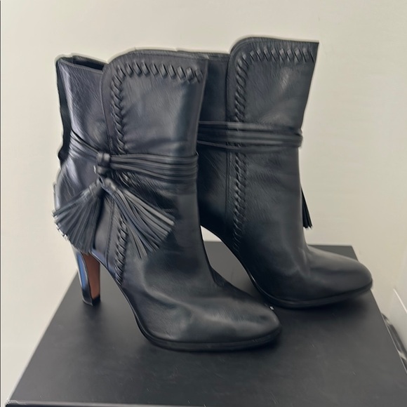 Coach booties Jessie Silky Nappa Black size 6.5 - Picture 1 of 7